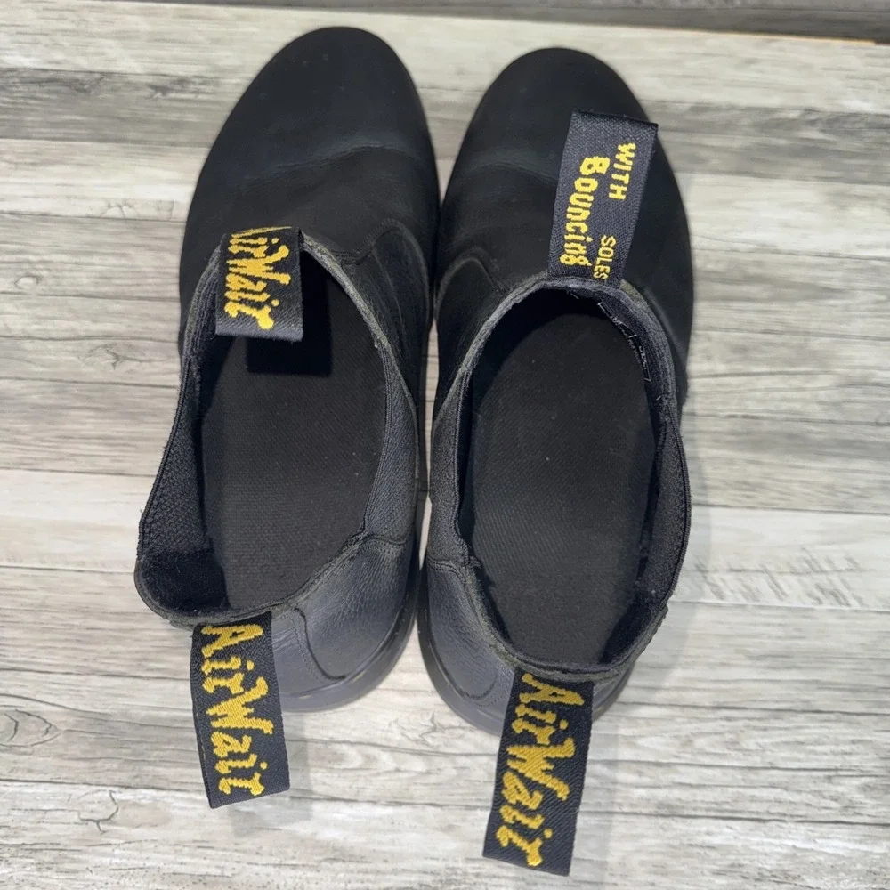 Dr Martens Hardie II Black Pebbled Leather Chelsea Boots Slip On Mens Size 13